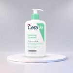 CeraVe Foaming Cleanser 473ml on a white display stand