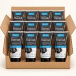 Beauty Formulas Charcoal Facial Scrub 150ml, wholesale pack illustration showing 12 units